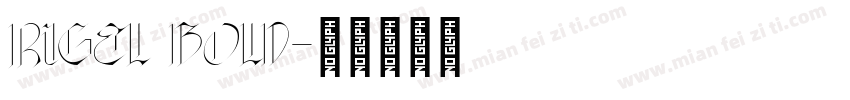 rigel bold字体转换
